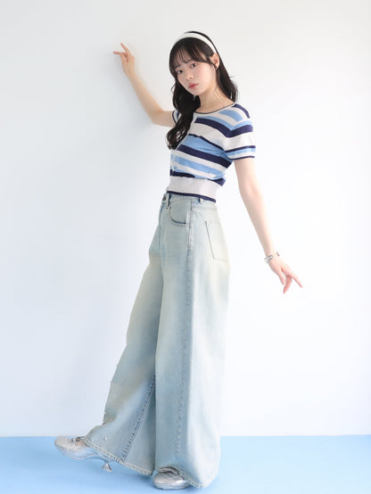 【Coming soon...】2wayマルチボーダーカーディガン (9月下旬〜10月上旬発送予定)