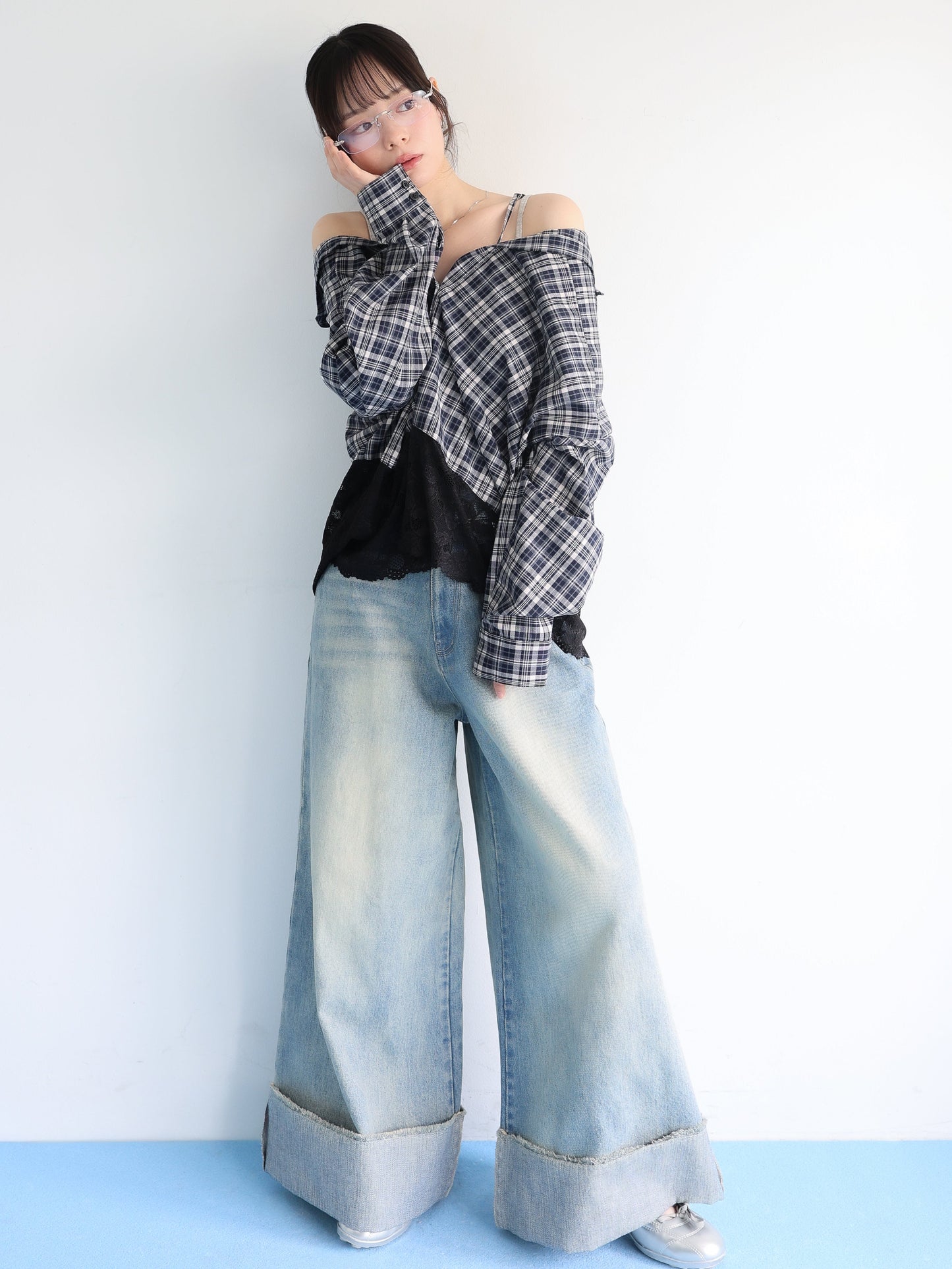 【Coming soon】BBレザーポケットデニム ~ロールアップ仕立て~(9月中旬~9月下旬発送予定)