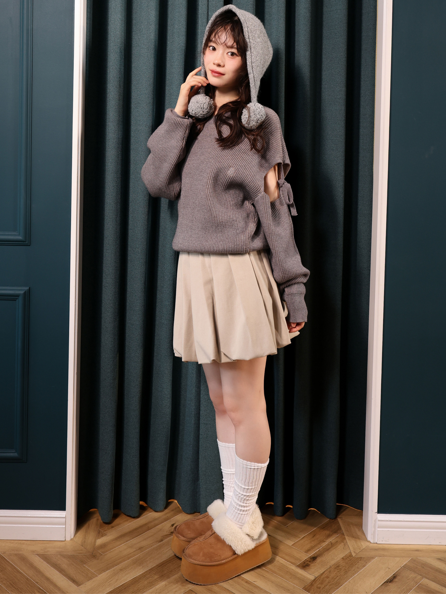 【Coming soon...】〈Classic Line〉スエードバルーンスカート(1~3営業日程で発送予定)