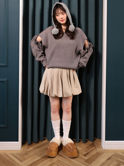 【Coming soon...】〈Classic Line〉スエードバルーンスカート(1~3営業日程で発送予定)