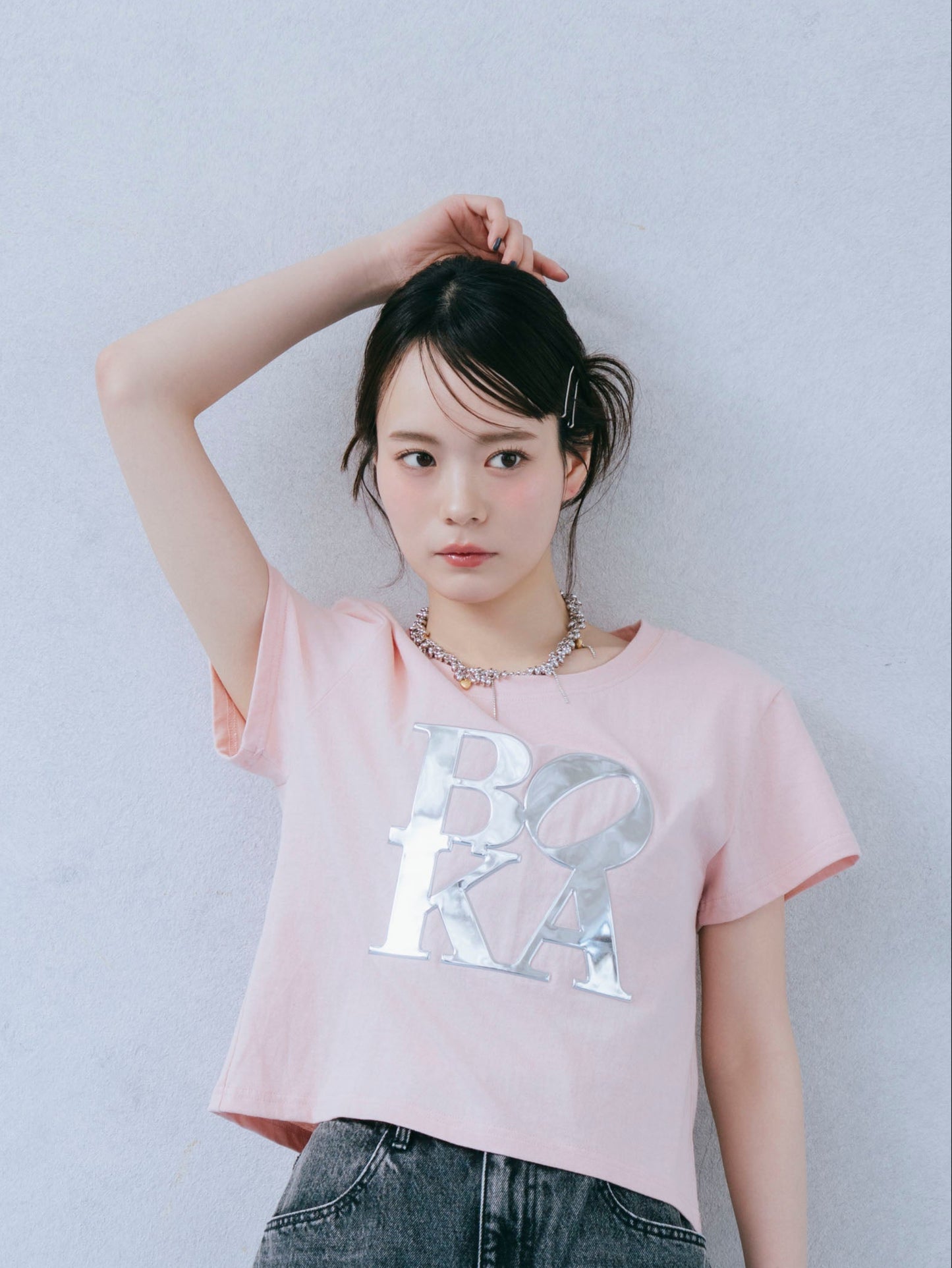 メタリックBOKA TEE(Pinkは6月中旬~6月下旬発送予定,Blackは7月下旬〜8月上旬発送予定)