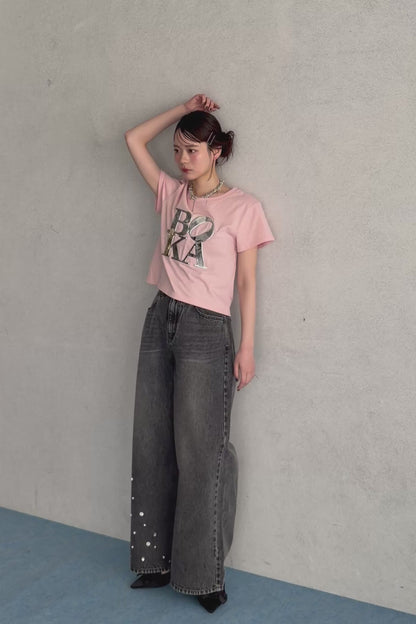 メタリックBOKA TEE(Pinkは6月中旬~6月下旬発送予定,Blackは7月下旬〜8月上旬発送予定)